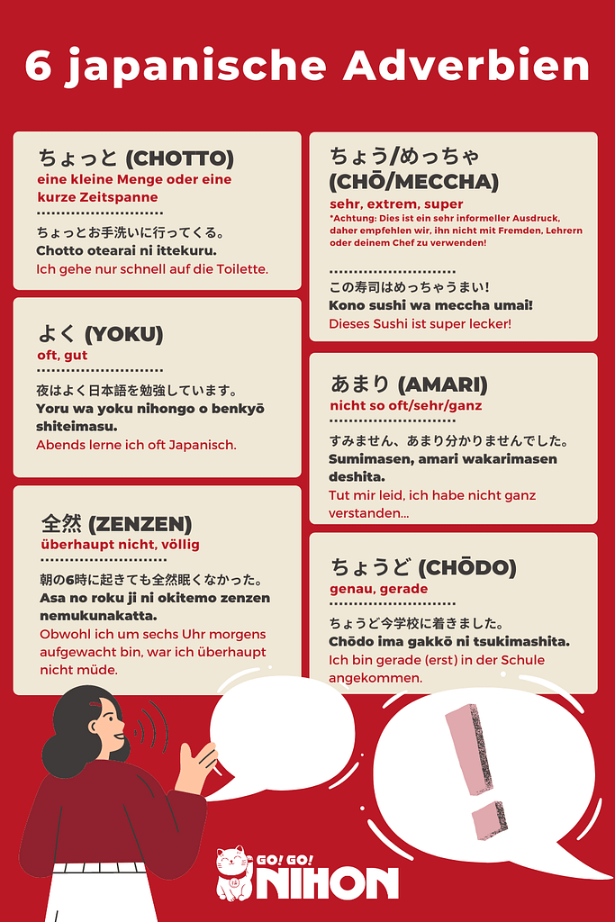 6 Adverbien auf Japanisch