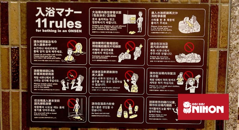 Onsen etiquette rules