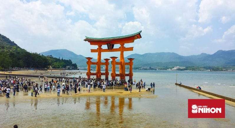 Santuario Itsukushima sull'isola di Miyajima a Hiroshima