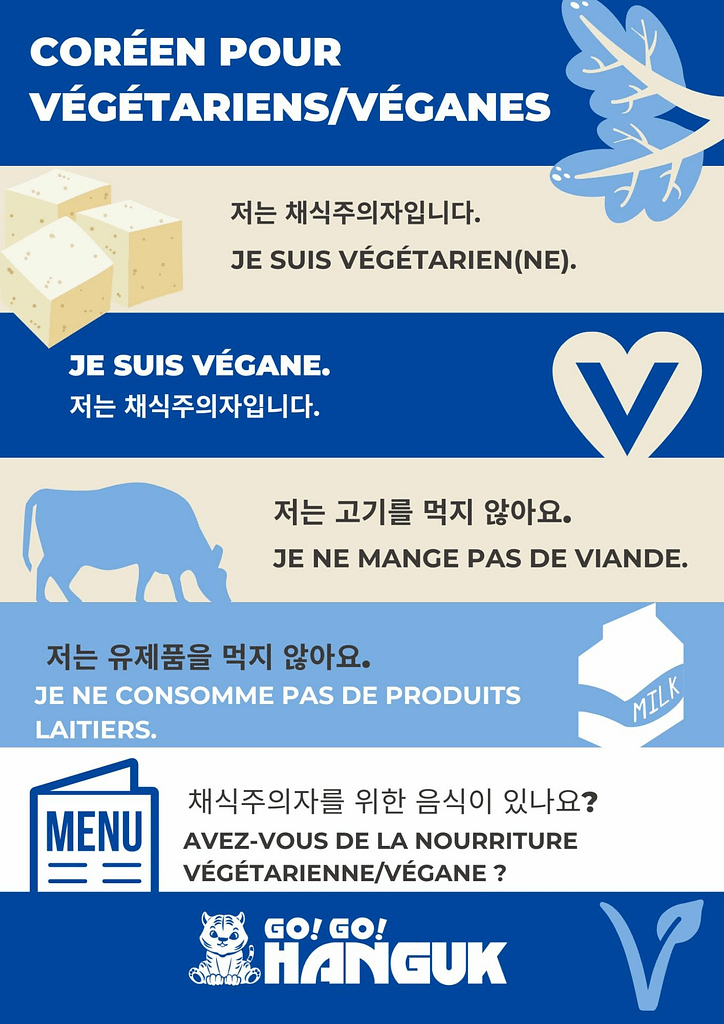 Nourriture végétarienne en Corée