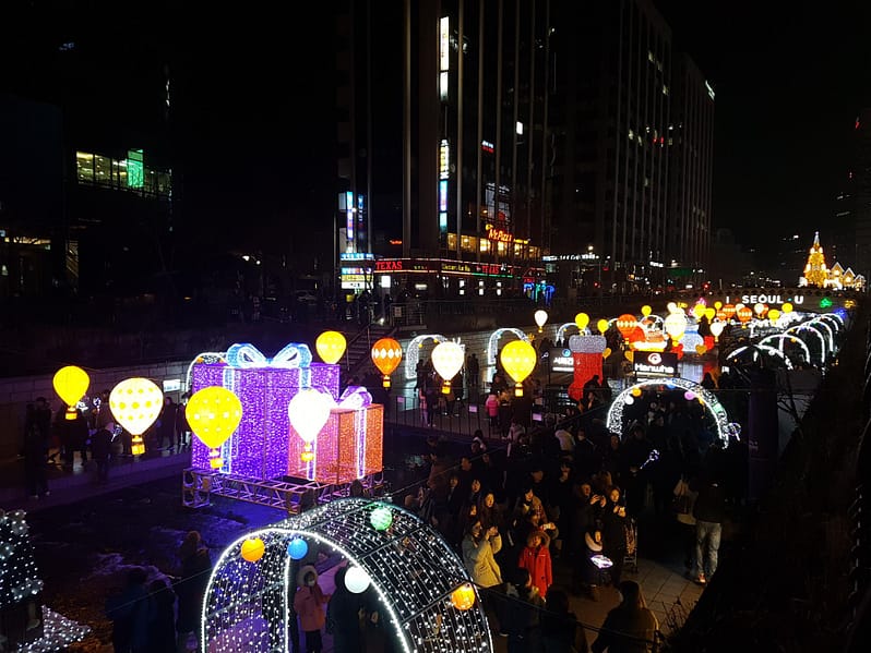 Navidad en Cheongyecheon, Seoul
