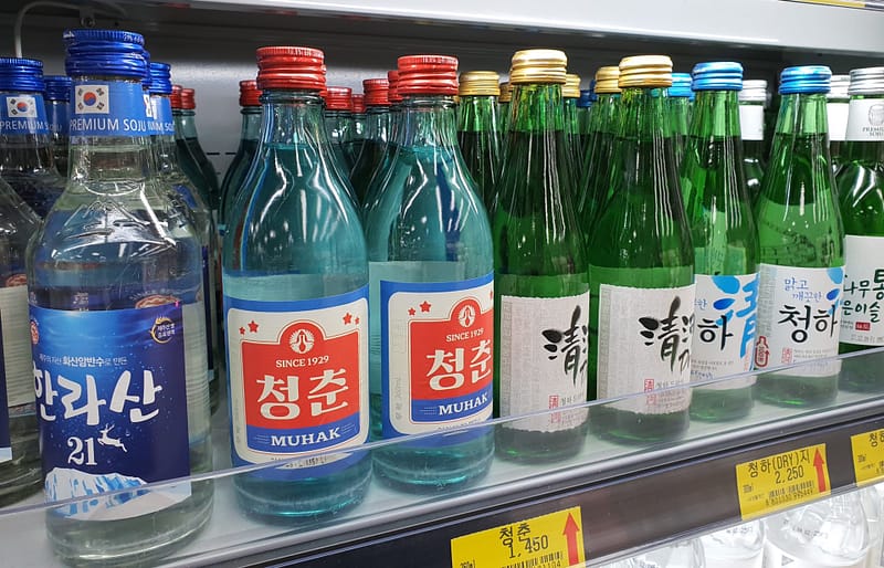 Bottiglie di soji da bere in Corea