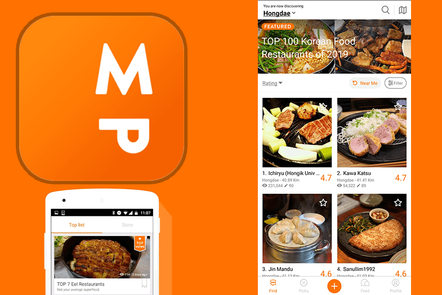 Apps in Korea zum Essen bestellen